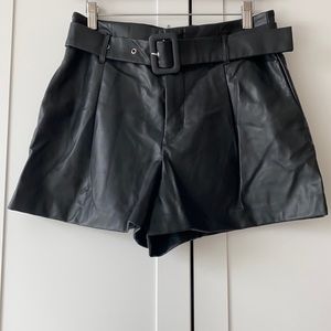 Zara faux leather shorts